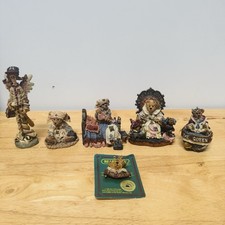 Boyds Bears & Friends Lot of 7 Figurines Queen Nurse Angel Music Box Pin 1990s picture