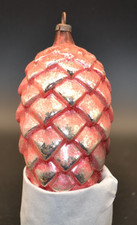 Vintage Pink Pinecone Mercury Glass Ornament  GEMAN picture