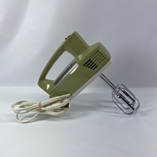 Vintage GE General Electric Portable Mixer 3 Speed DIM 17 Avocado Green WORKS picture