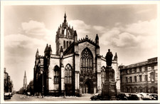 Vintage RPPC St. Giles Cathedral Edinburgh Scotland Valentine's Postcard picture