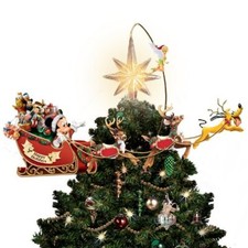 The Bradford Exchange Disney's Timeless Holiday Treasures Rotating Tree Topper picture