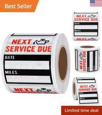 2x2 Inch Oil Change Reminder Stickers - 200 Clear PET Labels for Easy Tracking picture