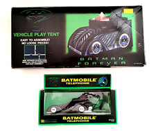 Vtg 1995 NIB Rare Batman Forever Vehicle Play Tent & NIB Batmobile Telephone picture