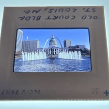 1978 St Louis Old Courthouse Gateway Arch Fountain Original 35mm Color Slide picture