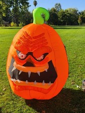 Gemmy Airblown Inflatable 2006 Evil Pumpkin 6 Ft Halloween Lights Up Creepy Box picture