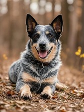 PUAGEMTI Diamond Painting Blue Heeler Australian Cattle Dog 5D Diamond Art DI... picture