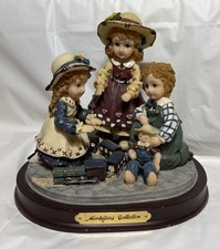 Vntg Montefiori Collection, 7” Children play w/Train Figurine~Hand crafted Italy picture