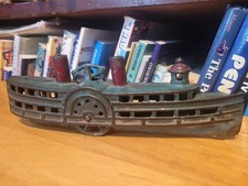 NICE VINTAGE 1920'S A.C. WILLIAMS  CAST IRON PADDLE WHEEL STEAM BOAT BANK picture