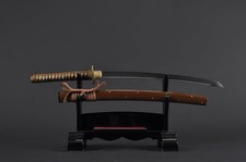 Warrior Fuji Wakizashi - Damascus Steel Hand Forged Clay Tempered Full Tang picture