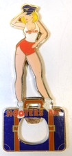 Hooters Air Hostess Enamel Metal Bottle Opener Magnet Hooters  Girl Collectible picture