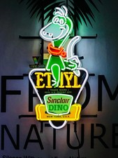 New Sinclair Dino Gasoline HD ViVid Neon Sign 24