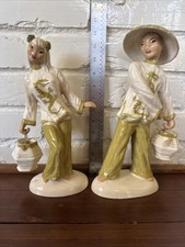 VTG Asian Couple Hedi Schoop Signed Figurine Statues 12