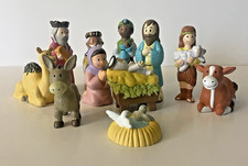 House of Lloyd CHILDS 1st NATIVITY SET 12 Pc Jesus Christmas  PVC 1994 Vintage picture