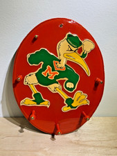 Vintage University of Miami Hurricanes Wall Plaque | Hat Rack Key Holder | OOAK picture