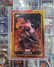 2025 Topps Chrome Deadpool PSYLOCKE Comic Book Gold Red Refractor 1/5 #CB-29 picture