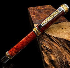 Rare Bloodwood Burl Rollerball Pen picture