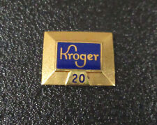 Vintage 1/10 10K & Enamel Kroger Supermarkets 20 Year Award Lapel Pin, Leavens picture