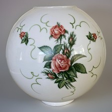 Vintage beautiful large floral Hurricane Lamp Base (or Shade ) Replacement   picture