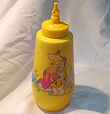 Vintage 1981 French's Mustard Flintstones Fred Dino Hanna Barbera Bottle 16oz picture