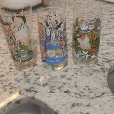 Vintage 1976 1979 Pepsi Looney Tunes Collector Series Glasses Lot of 3 Mint picture