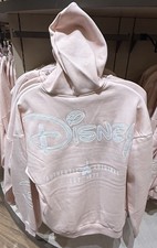 2026 Walt Disney World Pink S Full Zip Sweatshirt Hooded Embroidered Soft NEW picture