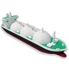 LNG Carrier Scale Model Ship – 10-Inch Liquefied Natural Gas Tanker Replica picture