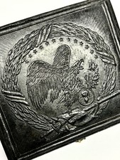 Very Scarce Daguerreotype Case Eagle & Wreath Design Empty 6th Plate Size picture