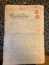 Vintage Land Deed , Underlease Documents, Large Multipage , Walsall Interest picture