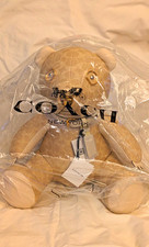 NWT Coach Collectible Bear Signature Canvas -Free Shipping - Rare Designer Plush picture