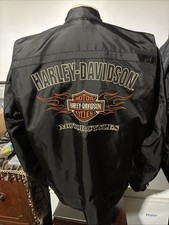 NWOT Harley Davidson Ride Ready Textile Jacket Black Flame Large 98303-10VM Mint picture