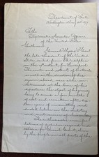 [U.S. GRANT] WILLIAM EVARTS-Signed-1877 State Dept. Letter of Introduction-Rare picture