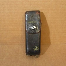 Vtg Leatherman Black Multi-Tool Leather Sheath Case Holster USA (w/ Wear) picture