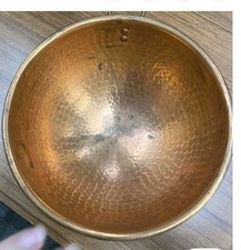 Vintage Mont St Michel Hammered Copper Bowl Made in France picture