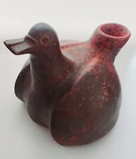 Vintage 1970's Mexican Art Pottery Duck Shaped Vessel/ Jug/ Marked INAH Mexico picture