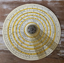 Vintage math engineering drafting Dietzgen binary slide rule round 1940 1931 picture
