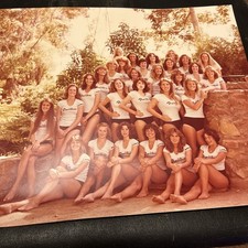 Vintage College Teen Girls Dance Team Group Photograph - 1980’s - 16x20” picture