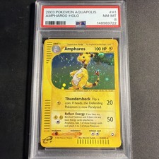2003 POKEMON AQUAPOLIS #H1 AMPHAROS-HOLO PSA 8 picture