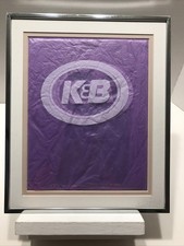 Vintage K&B DRUG STORE framed purple plastic bag-New Orleans picture