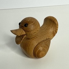 Vintage Mid Century Wood Small Duck  Duckling picture