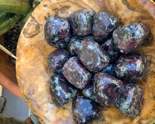 Eudialyte tumbled stone tumbled Russian Eudialyte pebble polished pocket stone picture