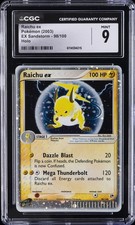 2003 POKÉMON EX SANDSTORM EX SANDSTORM #98/100 RAICHU EX CGC 9 picture