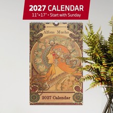 Alphonse Mucha Calendar 2027 – Art Nouveau wall calendar picture