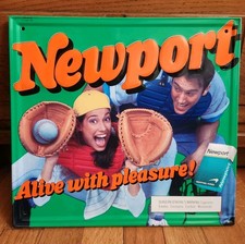 Vintage 1996 Newport Cigarettes Metal Sign Advertisement  picture