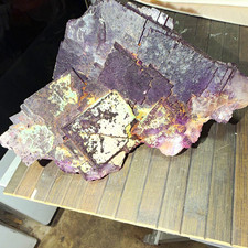 MUSEUM-GRADE 4.8LB REVERSE-ZONED CUBIC PURPLE FLUORITE BACKLIT GALAXY PHENOMENON picture