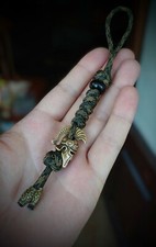550Paracord lanyard /keychain/ Spartan helmet/ Hand-cast brass bead TM picture