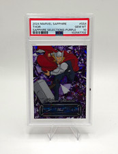 2024 Topps Marvel Sapphire Thor Sapphire Selections Purple /15 PSA 10 (BOOKEND) picture