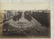 Place Des Consuls Mohamed Aly Alexandria Egypt Square Fountain Carriages 1873 picture