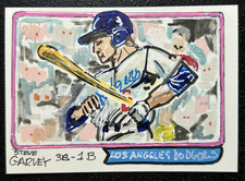 ACEO Sketch Trading Card 1/1 Topps 1974 Steve Garvey Dodgers Hand-drawn OOAK Art picture