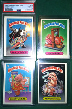 1985 TOPPS GARBAGE PAIL KIDS LOT OF 4 W/PSA 4 NASTY NICK AWESOME CLEAN GPK picture