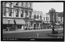 Los Angeles California 1910s Masonic Temple Main Street storefronts autos picture